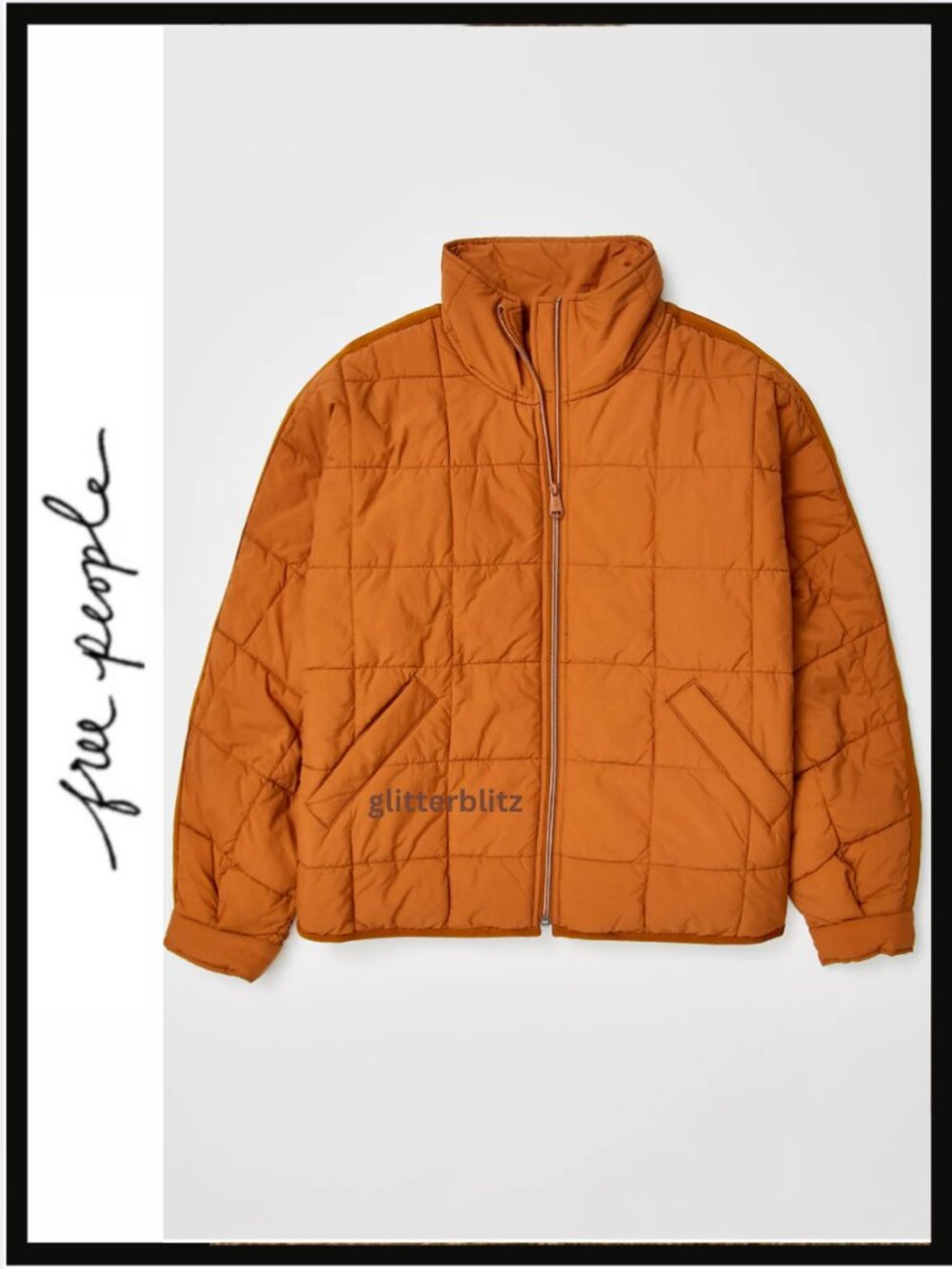 New Free People Pippa Packable Puffer Jacket FP Movement Toasted Coconut - Large